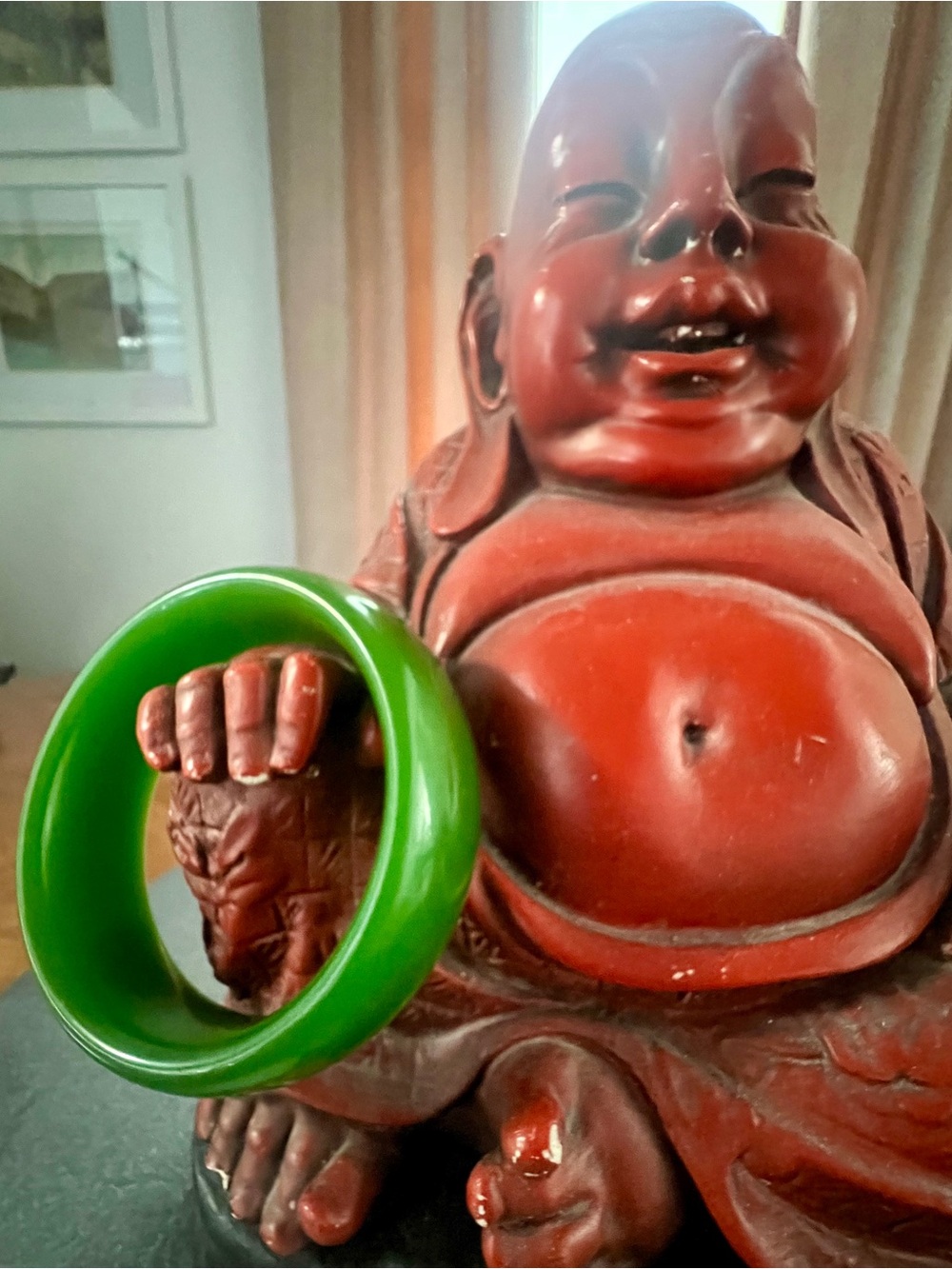 Jade or Jadeite Green Polished Bangle Bracelet